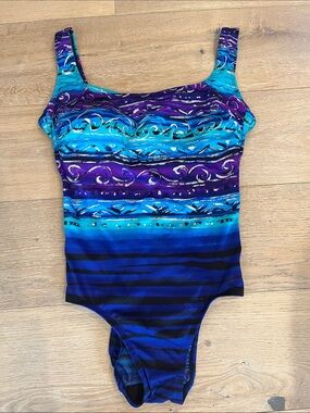 Longitude Black & Purple Swimwear Label